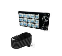 KUAIYIJU Tastiere macro programmabili con tastiera meccanica da gioco 2Knobs Interruttori sostituibili caldi pad di controllo personalizzabile filo