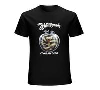 KUAKEMAOSHA Whitesnake Come And Get It 1981 Mens Cotton Tshirt Size M