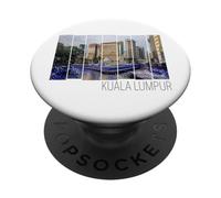 Kuala Lumpur City Malaysia Skyline Vintage Panorama souvenir PopSockets PopGrip Adesivo