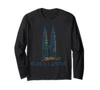 Kuala Lumpur Malaysia Souvenir da Viaggio Regalo Storico della Città Maglia a Manica