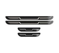 KUANDEDIAN 4 Pezzi Battitacco Auto Acciaio Inossidabile per VW Golf 8 MK8 GTI GTE GTD R 2020-2025, Protezione Soglia Porta Anti-Graffio Scuff Decorativi Pedale del Davanzale,C/Carbon Fiber Texture