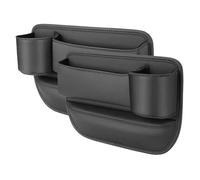 KUANDEDIAN Organizer Riempitivo Sedili Auto per Audi A1 A3 A4 A5 A6 A7 A8 Etron GT, PU Pelle Portabicchiere Scatola Portaoggetti Sedile Spazio Prova Perdite Tasca Laterale,C/Black