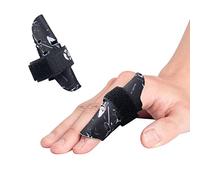 Kuangmi finger Support Protector previene lesioni del dito durante lo sport, Black (Paio) S/M