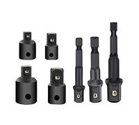 KUARWDVF adattatore a presa esaustica, Kit set punte da trapano con adattatore for bussola di prolunga a impatto 7/8/16/24 pezzi(7pcs)