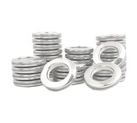 Kuasting Occhielli per tende, 28 pezzi, in acciaio inossidabile, strato interno in plastica ABS, grandi occhielli in metallo da 4,2 cm, per tende (28)