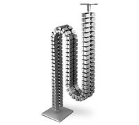 Kuba Slim Line - Passacavi rettangolare, lunghezza: 1260 mm, prodotto in Germania, argento