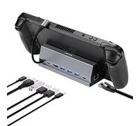 Kubager Docking Station compatibile con Steam Deck, dock Steam Deck 7-in-1 con HDMI 4K@60Hz, Gigabit Ethernet 1000M, 2 USB-A 3.0,1 USB-A 2.0, 1 USB-C 3.0, Compatibile con Valve Steam Deck