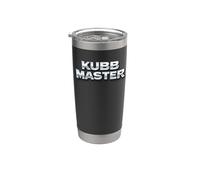 Kubb Master Divertente regalo per giocatori di scacchi Bicchiere termico in acciaio inox doppia parete