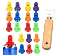 KUBDPQOR 19 Pezzi Apriscatole a Mano, Leva-Tappi, Easy Can Opener Color Drink Shield per lattine Manuale Bevande