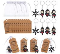 KUBDPQOR Braccialetti Elastici Piccola Guerriera - Kit Completo con Portachiavi Tartaruga e Gadget per FESTIVITÀ dei Ragazzi Ninja