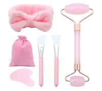 KUBDPQOR Gua Sha Bright Eyes Essence Stick - Rullo Viso per la Cura della Pelle Bambina con Gua Sha Viso e Rullo Massaggio Viso in Giada