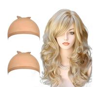 KUBDPQOR Parrucca Bionda Lunga e Parrucca Donna - Parrucca Autentica e Naturalmente Bella, Parrucche Donna Straordinarie
