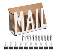 KUBDPQOR Portalettere da Tavolo - Elegante Porta Lettere da Scrivania con Portal Libro, Soluzione Organizzativa Ideale per la tua Posta