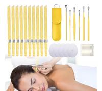 KUBDPQOR Pulizia Orecchie Completa - Coni orecchie Cerume, Candele per Orecchie, Pulisci Orecchie Cerume, Confezione da 10 Candele con Cera d'Api per Candele