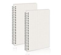 KUBDPQOR Quaderno Appunti, 2 Pezzi Quaderno A5, Taccuino 5.82'' x 8.18'' 160 Pagine, Quaderno Anelli con Copertina Impermeabile, Block Notes A5 Ideale per Studenti e Professionisti