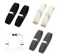 KUBDPQOR Set di 6 Elastici per Maniche Camicia Regolabili in Metallo Resistente ed Elastico Flessibile, Accessorio per Abbigliamento Uomo e Donna, Ideale per Lavoro, Cerimonie, Uso Quotidiano