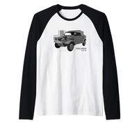 Kubelwagen Iconico Esercito Tedesco della Seconda Guerra Maglia con Maniche Raglan