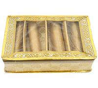 Kuber Industries Carry Design CTKTC38750 - Scatola per braccialetti in broccato, 4 steli, colore: Oro