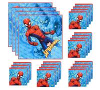 Kuber Industries Confezione da 24 fazzoletti | Marvel Spiderman! | Fazzoletti in cotone per ragazzi e ragazze | Set di fazzoletti premium | Rumal per ragazzi e ragazze | Fazzoletti da regalo | Blu