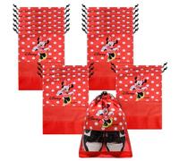 Kuber Industries Copriscarpe Disney Minnie | Borse per scarpe da viaggio | Borsa portaoggetti in poliestere | Copertura per scarpe con coulisse | Organizer per scarpe con finestra trasparente |