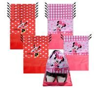 Kuber Industries Copriscarpe Disney Minnie | Borse per scarpe da viaggio | Borsa portaoggetti in poliestere | Copertura per scarpe con coulisse | Organizer per scarpe con finestra trasparente |