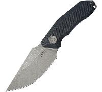 KUBEY Basilisk Lama Fissa Stonewashed 14C28N Nero G10 Fodero Kydex con Attacco Tek-Lok KU381A