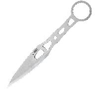 KUBEY Kunai Stonewashed 14C28N Lama Manico Scheletrato Fodero in Kydex con Tek-Lok KU401