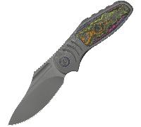 KUBEY Lama Darkwashed CPM 20CVDarkblast Ti con inserti Damtanium CFLinerlock KB