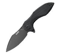KUBEY Noble Blackwashed Sandvik 14C28N Lama Nero G10 Linerlock KU236O