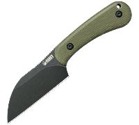 Kubey Rock Hopper - Blackwash 14C28N with Green Micarta handle