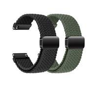 KUBFDL Cinturino per orologio in nylon, 20 mm, 22 mm, elastico con chiusura magnetica, per uomo e donna, chiusura rapida, cinturino di ricambio regolabile e traspirante, 22mm