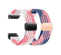 KUBFDL Cinturino per orologio in nylon, 20 mm, 22 mm, elastico con chiusura magnetica, per uomo e donna, chiusura rapida, cinturino di ricambio regolabile e traspirante, 22mm