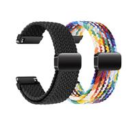 KUBFDL Cinturino per orologio in nylon, 20 mm, 22 mm, elastico, con chiusura magnetica, per uomo e donna, chiusura rapida, regolabile, traspirante, sportivo, 18mm, Nylon, Non pietra preziosa