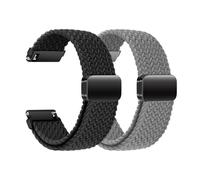 KUBFDL Cinturino per orologio in nylon, 20 mm, 22 mm, elastico con chiusura magnetica, per uomo e donna, chiusura rapida, cinturino di ricambio regolabile e traspirante, 22mm