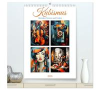 Kubismus - Abstrakte Formen und Farben (hochwertiger Premium Wandkalender 2026 DIN A2 hoch), Kunstdruck in Hochglanz: Farbenfrohe Formen im Kubismus-Stil