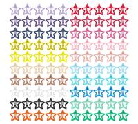 KUBOM 100 fermagli per capelli a forma di stella, antiscivolo, colorati e carini, in metallo, accessori per capelli per donne e ragazze