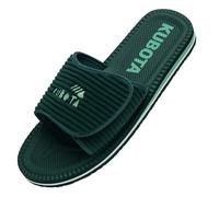 Kubota Ciabatte con Strappo Uomo - Pantofole in Schiuma - Sandali da Bagno - Slides Confortevoli - Verde Scuro 41