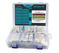 KUBOWAI Kit Combinato Resistore, 1 Ohm-3M Ohm, kit Resistore a Film Metallico 1/4 (Valore 130 2600 Pezzi)