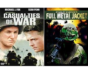 Kubrick + DePalma Take On The Vietnam War- DVD Bundle - Full Metal Jacket & Casualties of War 2-DVD Set double feature military pack