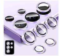 Kucheed Pellicola Protettiva per Obiettivo Fotocamera Diamond per Samsung Galaxy S24 Ultra, Anello Metallico Protettivo per la Copertura Della Fotocamera Posteriore in Vetro Temperato Bling