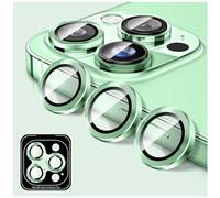 Kucheed Proteggi Obiettivo Della Fotocamera Compatibile con per iPhone 13 Pro/13 Pro Max, Proteggi Schermo per Fotocamera in Vetro Temperato HD, Anelli Singoli in Metallo con Allineamento Automatico