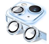 Kucheed Proteggi Obiettivo Fotocamera Diamond per iPhone 17 Air, Copriobiettivo per Fotocamera in Vetro Temperato Scintillante, Adesivi per Pellicole con Anelli Metallici