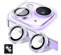 Kucheed Proteggi Obiettivo Fotocamera Diamond per iPhone 17 Air, Copriobiettivo per Fotocamera in Vetro Temperato Scintillante, Adesivi per Pellicole con Anelli Metallici