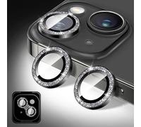 Kucheed Proteggi Obiettivo Fotocamera Glitterato per iPhone 17 Air, Adesivi per Copertura Fotocamera in Vetro Temperato, 9H Allineamento Automatico dei Singoli Anelli Metallici