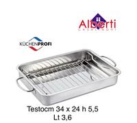 KUCHENPROFI ROSTIERA INOX RETTANGOLARE "BBQ - Style"