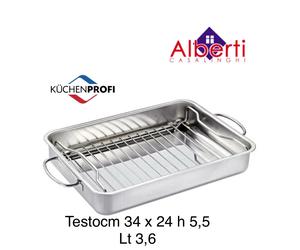 KUCHENPROFI ROSTIERA INOX RETTANGOLARE "BBQ - Style"