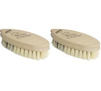Kuchenprofi - Spazzola per verdure e scrubber per alimenti, con manico in legno, con setole naturali (6,3 x 14,9 cm) (Confezione da 2)