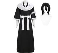 Kuchiki Rukia - Uniforme per cosplay, travestimento per i fan di Carnevale | costume anime, con guanti e uno scialle, per Halloween Party