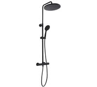 Kuchinox Boro set doccia a parete con termostato con soffione nero PKB70TD