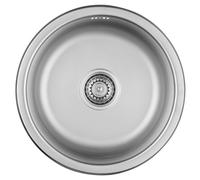 Kuchinox Normal lavello in acciaio con sifone 43x43 cm SGN088T